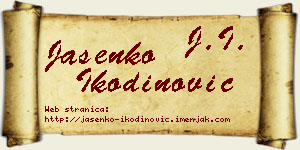 Jasenko Ikodinović vizit kartica